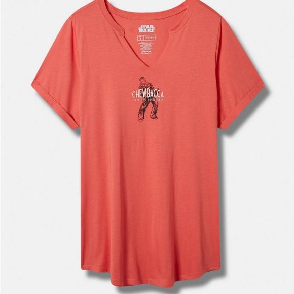❤️NWT VINTAGE TORRID TEE - STAR WARS CHEWBACCA TOP - CLIP NECK SHIRT PLUS SIZE - Picture 13 of 15